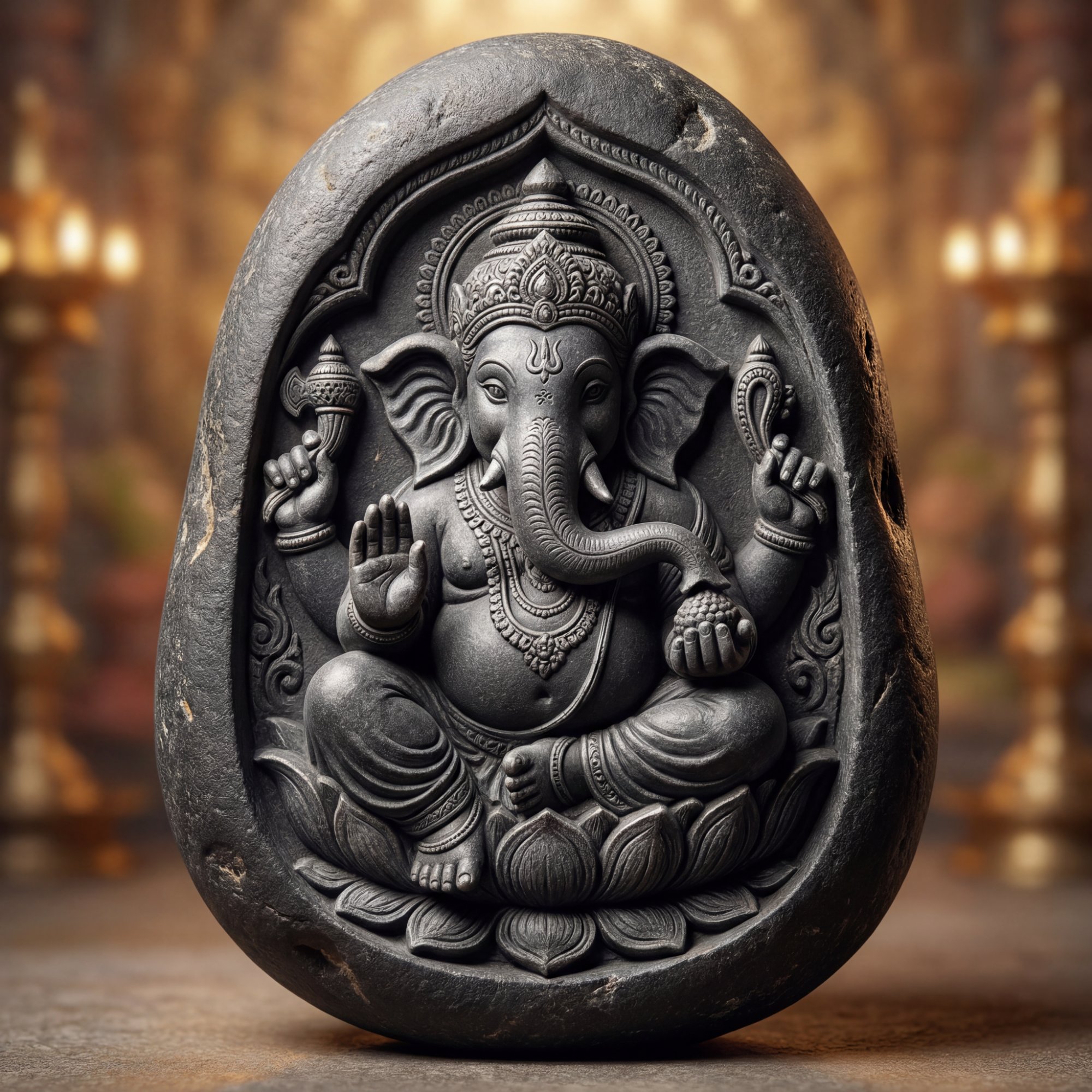 Ganpati stone engraving